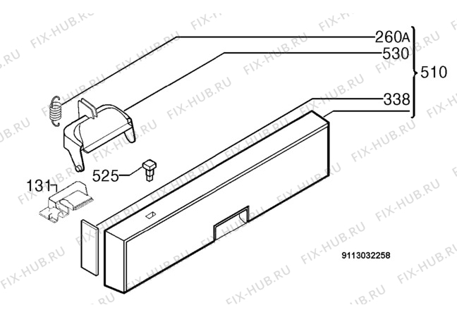 Взрыв-схема посудомоечной машины Juno Electrolux JSI86054X - Схема узла Command panel 037